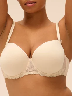 Soutien-gorge décolleté carré en spacer 3D - Beige Topaze