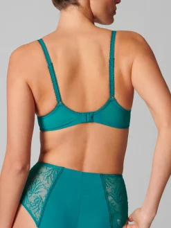 Soutien-gorge décolleté carré en spacer 3D - Vert émeraude