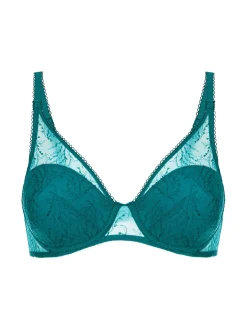 Soutien-gorge décolleté carré en spacer 3D - Vert émeraude