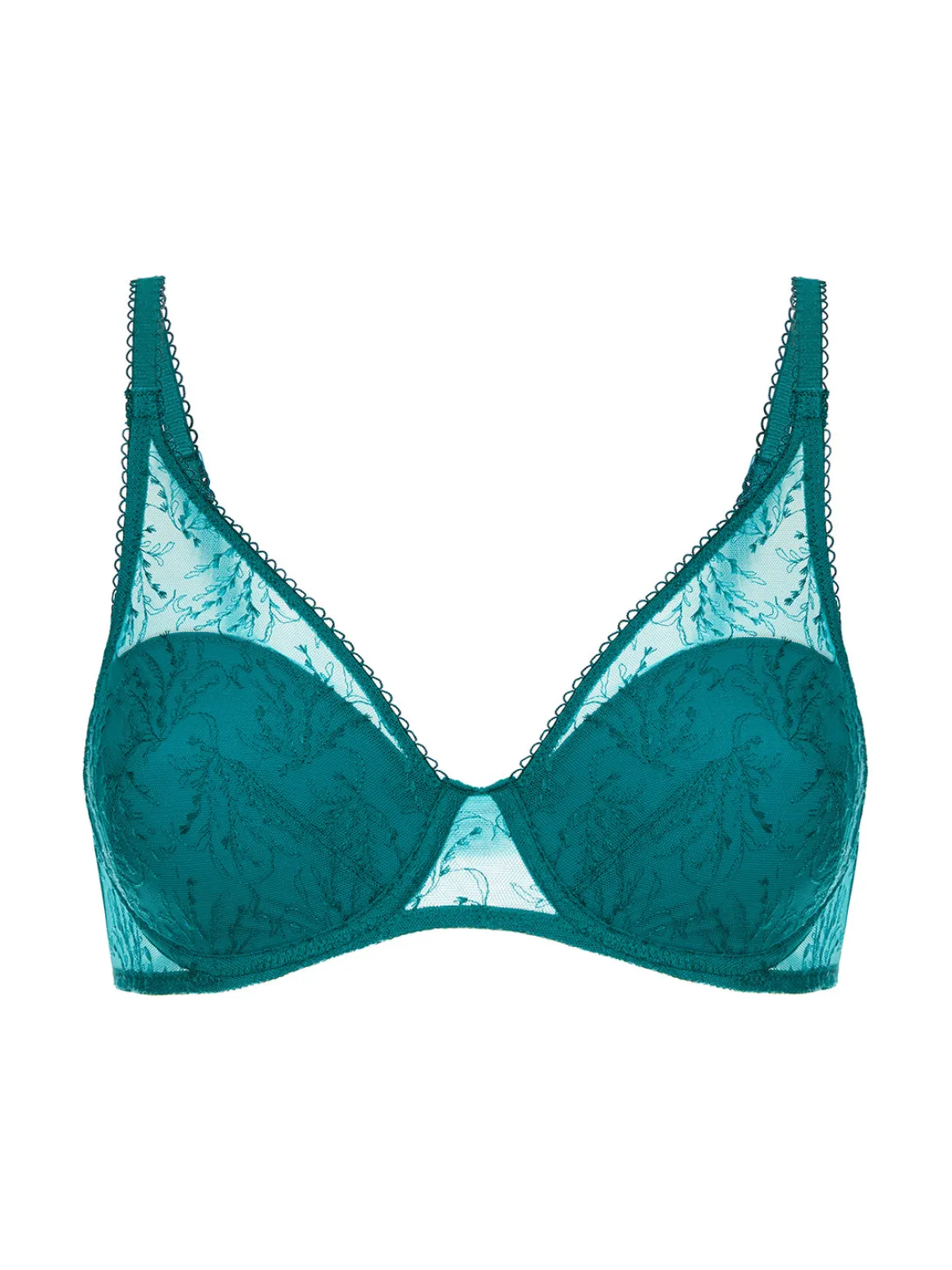 Soutien-gorge décolleté carré en spacer 3D - Vert émeraude
