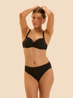 Soutien-gorge décolleté carré en spacer 3D - Noir
