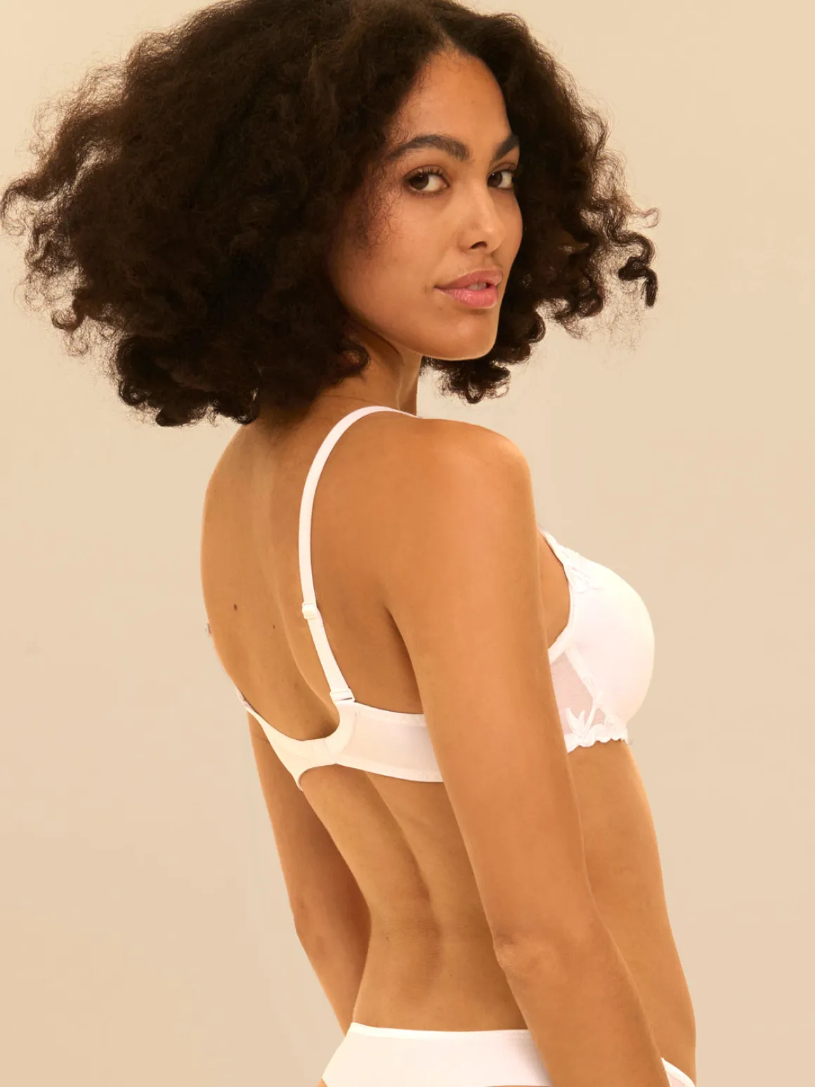 Soutien-gorge décolleté carré en spacer 3D - Blanc