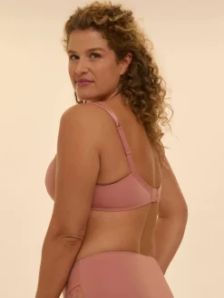 Soutien-gorge décolleté carré en spacer 3D - Rose Fumé