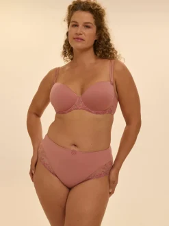 Soutien-gorge décolleté carré en spacer 3D - Rose Fumé