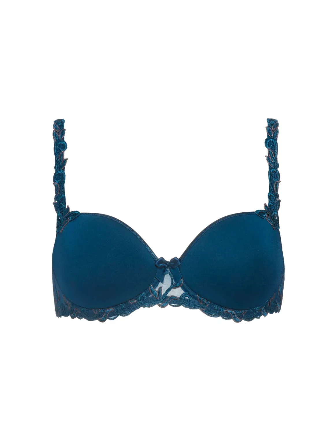 Soutien-gorge décolleté carré en spacer 3D - Bleu pétrole