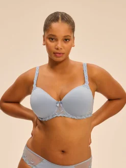 Soutien-gorge décolleté carré en spacer 3D - Bleu Rêve