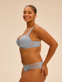 Soutien-gorge décolleté carré en spacer 3D - Bleu Rêve