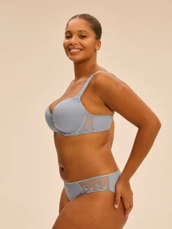 Soutien-gorge décolleté carré en spacer 3D - Bleu Rêve