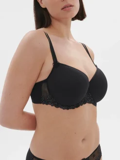 Soutien-gorge décolleté carré en spacer 3D - Noir Gem
