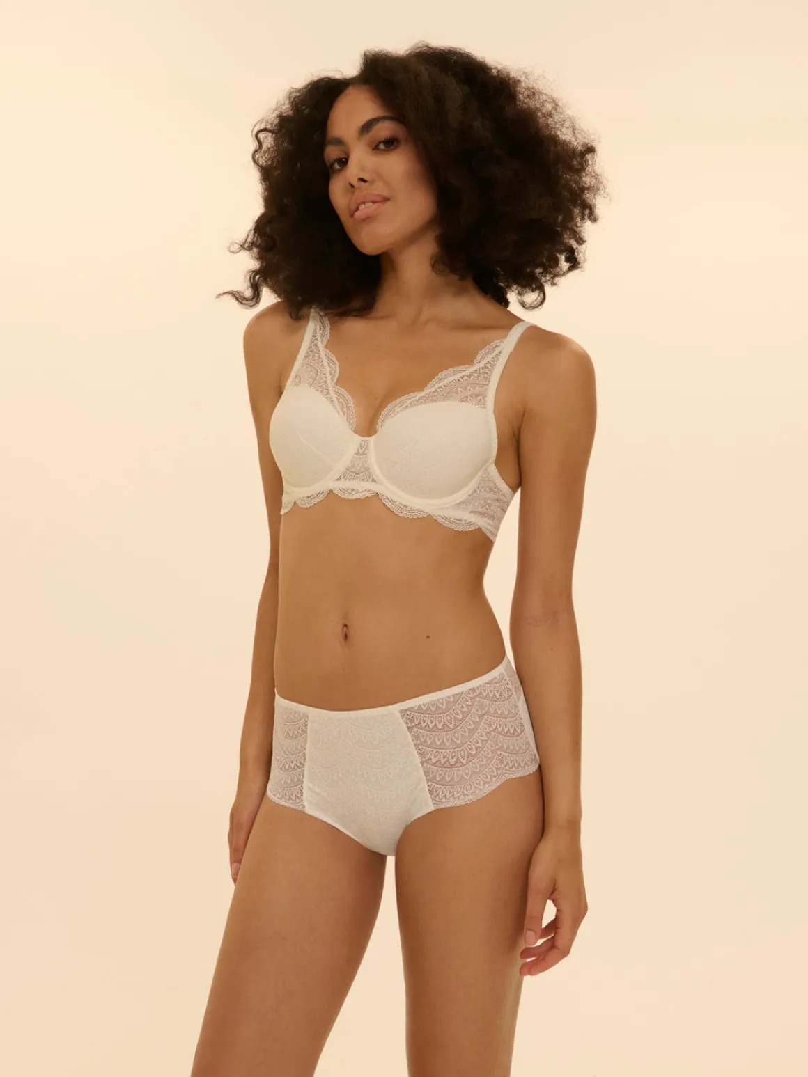 Soutien-gorge décolleté carré en spacer 3D - Naturel