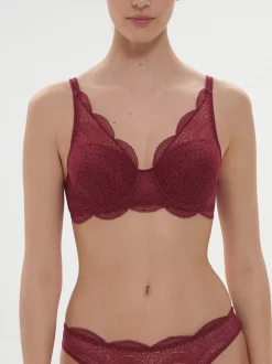 Soutien-gorge décolleté carré en spacer 3D - Rouge Spinelle