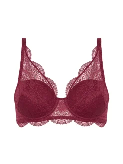 Soutien-gorge décolleté carré en spacer 3D - Rouge Spinelle