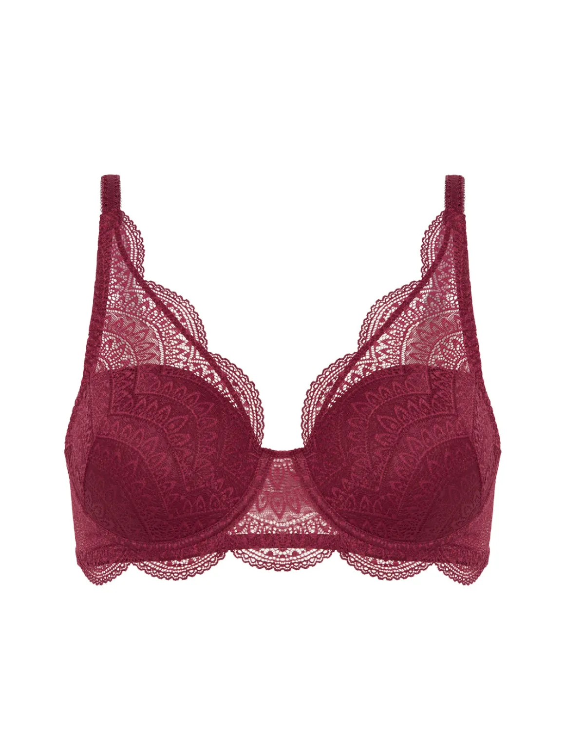Soutien-gorge décolleté carré en spacer 3D - Rouge Spinelle