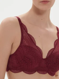 Soutien-gorge décolleté carré en spacer 3D - Rouge Spinelle