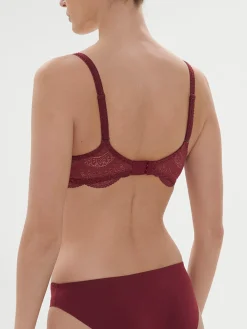 Soutien-gorge décolleté carré en spacer 3D - Rouge Spinelle