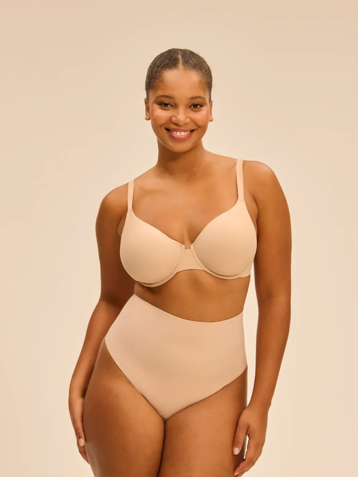 Soutien-gorge emboitant multi-positions sans couture - Peau Rosée