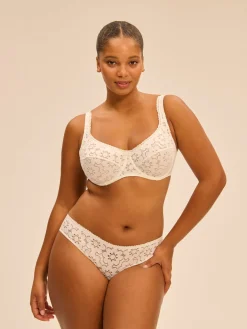 Soutien-gorge emboitant plongeant - Naturel