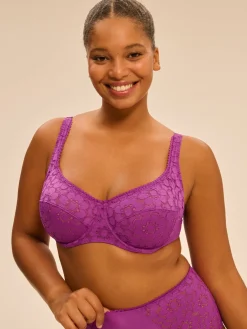 Soutien-gorge emboitant plongeant - Violet Divine