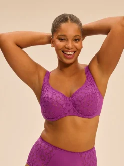 Soutien-gorge emboitant plongeant - Violet Divine