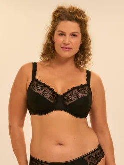 Soutien-gorge emboitant pour poitrine généreuse - Noir