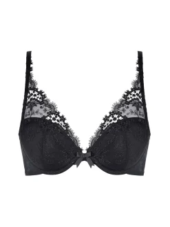 Soutien-gorge push-up décolleté plongeant - Noir