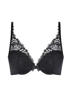 Soutien-gorge push-up décolleté plongeant - Noir