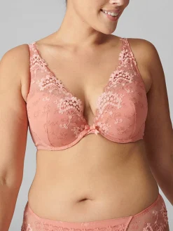 Soutien-gorge push-up décolleté plongeant - Rose Ginger