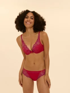 Soutien-gorge push-up décolleté plongeant - Rouge Rainbow