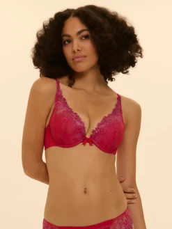 Soutien-gorge push-up décolleté plongeant - Rouge Rainbow