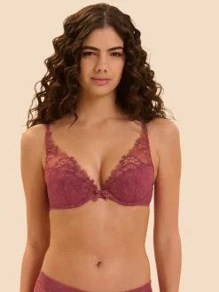 Soutien-gorge push-up décolleté plongeant - Rose Santal
