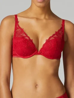Soutien-gorge push-up triangle - Rouge Opéra