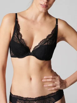 Soutien-gorge push-up triangle - Noir