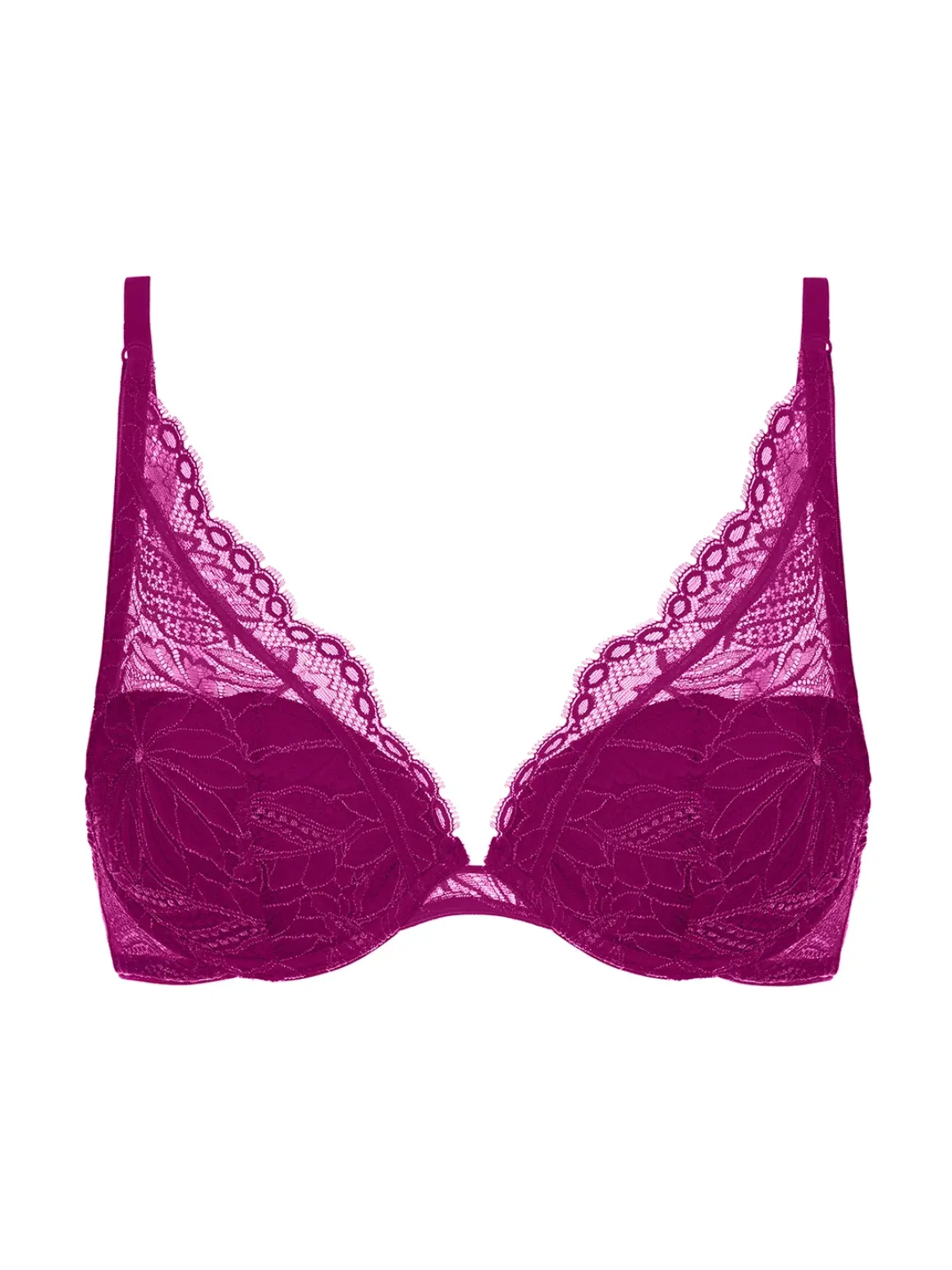 Soutien-gorge push-up triangle - Framboise