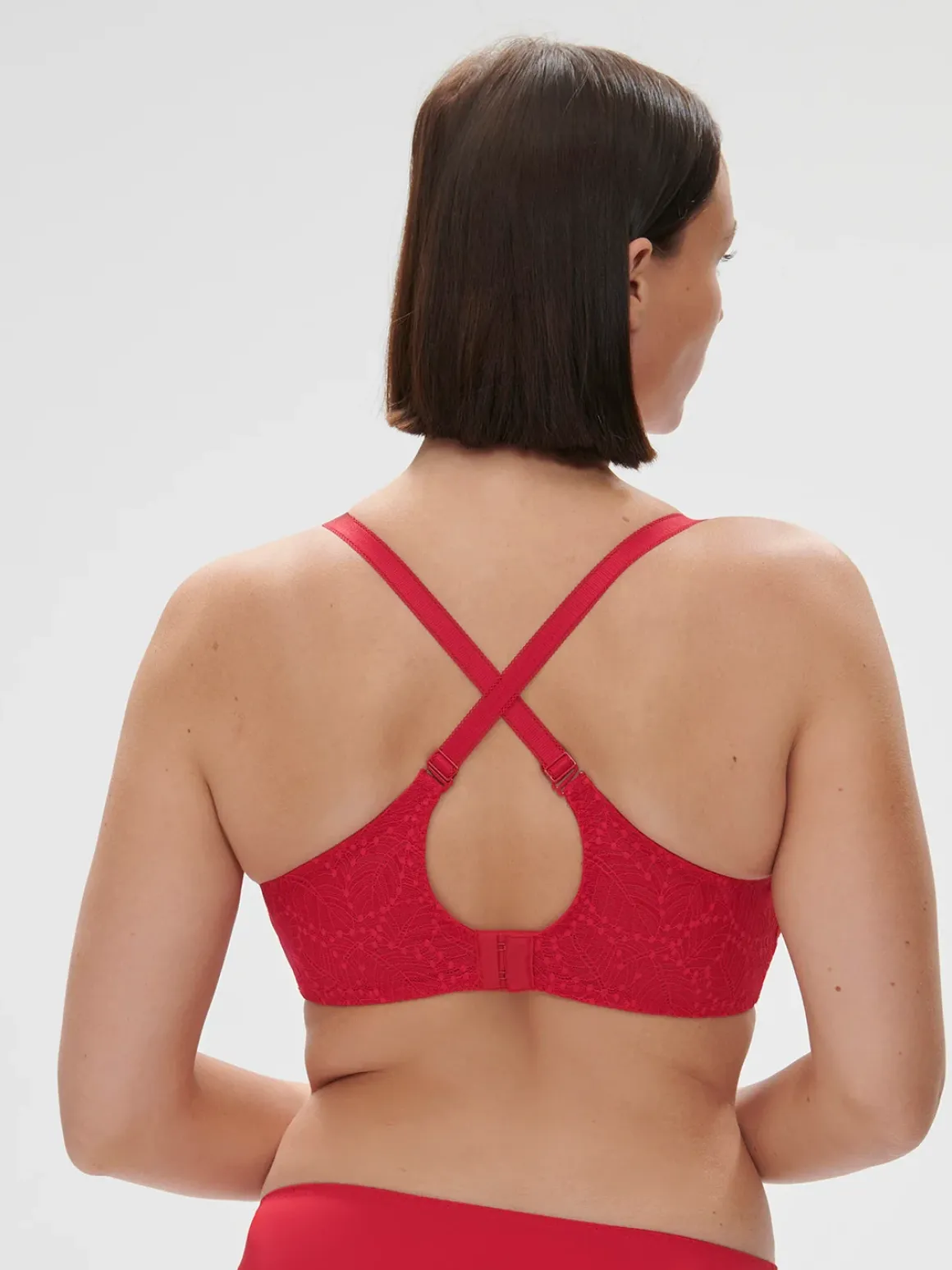 Soutien-gorge sans-armatures structuré - Rubis/rose