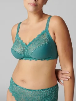 Soutien-gorge sans-armatures structuré - Vert Boréal