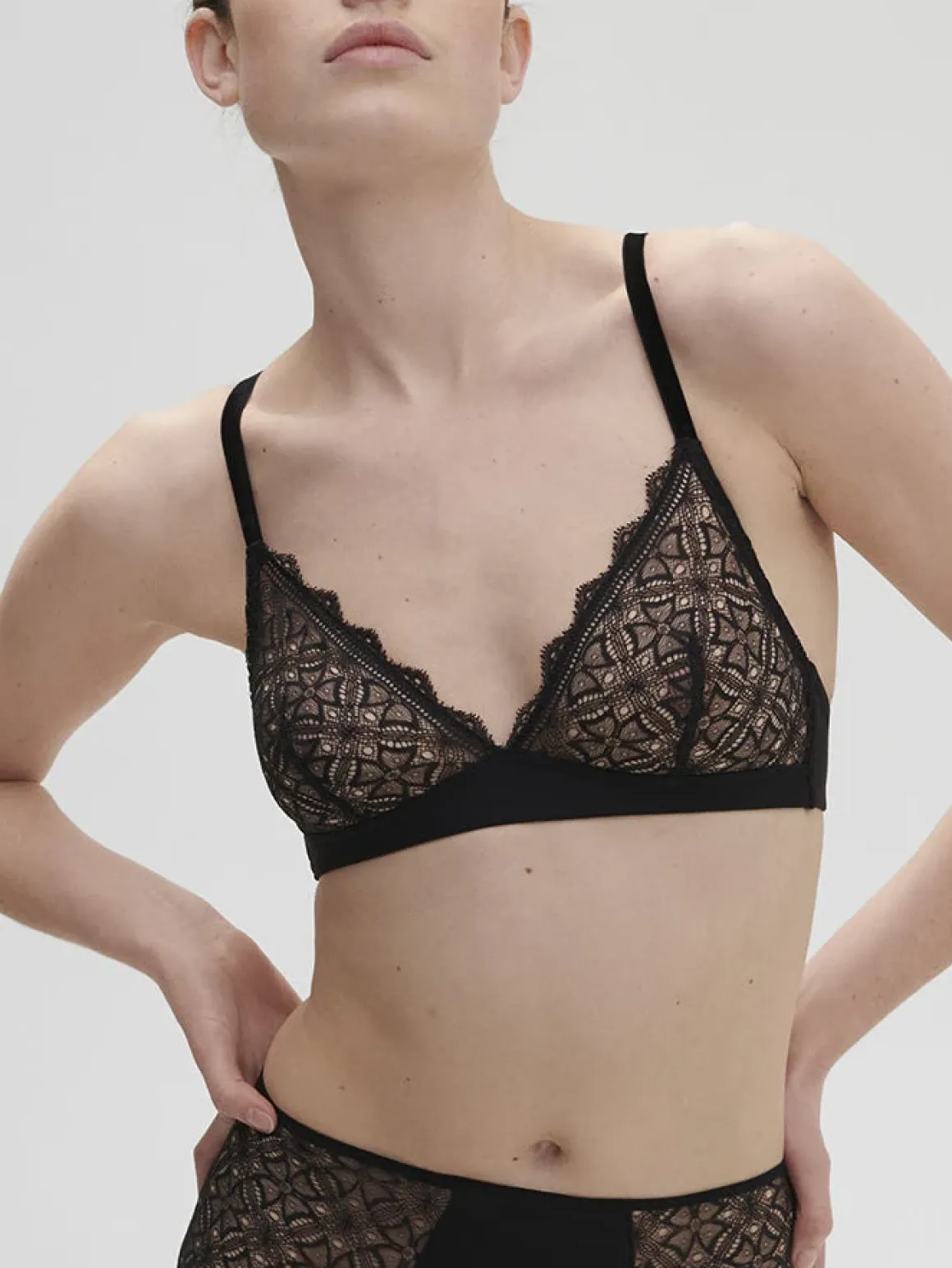 Soutien-gorge sans-armatures structuré - Noir
