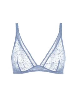 Soutien-gorge sans-armatures structuré - Bleu Chambray