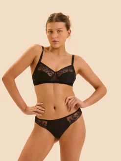Soutien-gorge sans-armatures structuré - Noir
