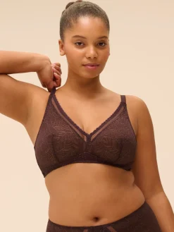 Soutien-gorge sans armatures structuré - Brun Foncé