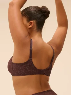 Soutien-gorge sans armatures structuré - Brun Foncé