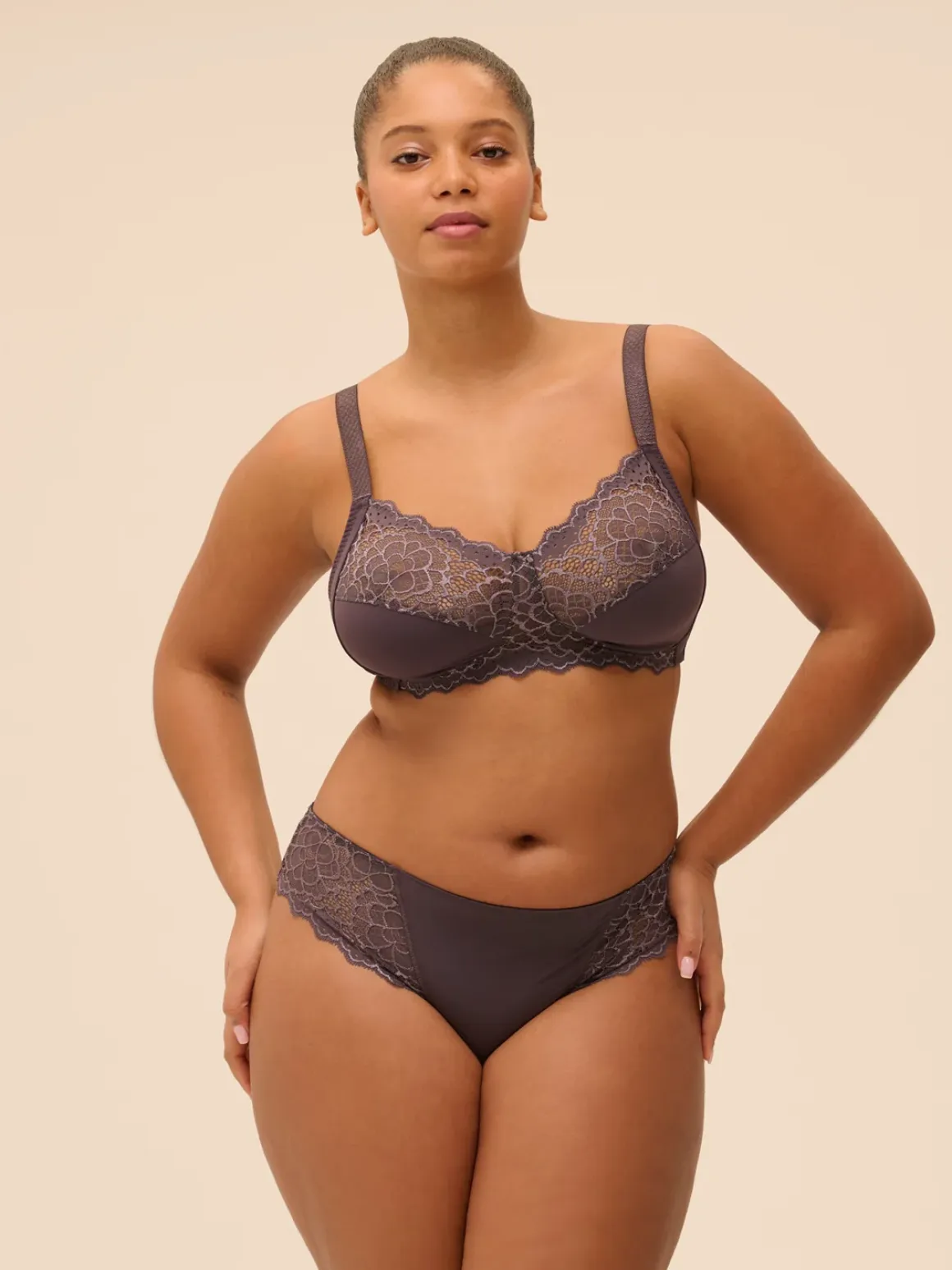 Soutien-gorge sans armatures structuré - Gris Graphite