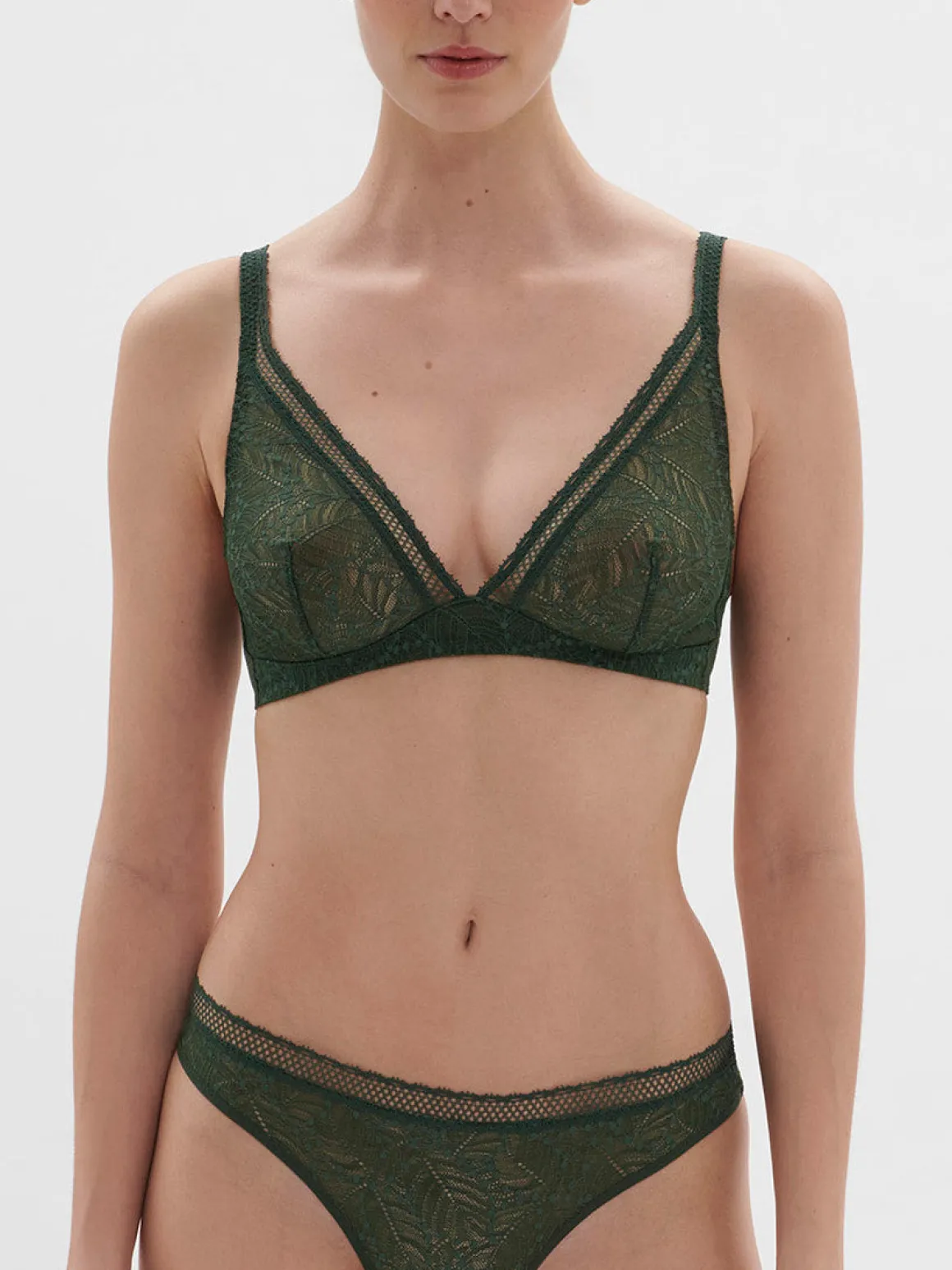 Soutien-gorge sans-armatures structuré - Vert Icône