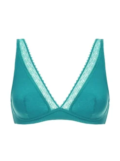 Soutien-gorge sans-armatures structuré - Bleu Saline
