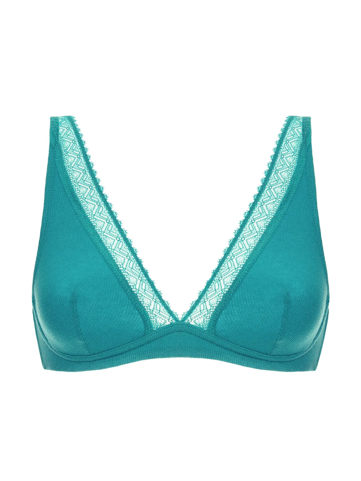 Soutien-gorge sans-armatures structuré - Bleu Saline
