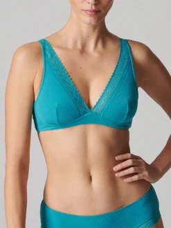 Soutien-gorge sans-armatures structuré - Bleu Saline