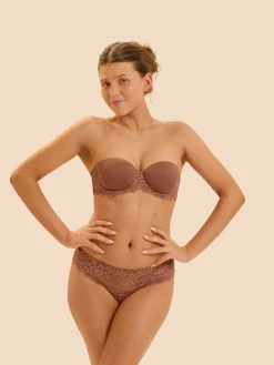 Soutien-gorge sans bretelles en Spacer 3D - Brun coco