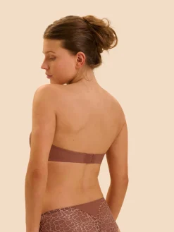 Soutien-gorge sans bretelles en Spacer 3D - Brun coco
