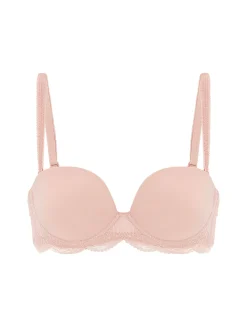Soutien-gorge sans-bretelles décolleté plongeant - Peau Rosée