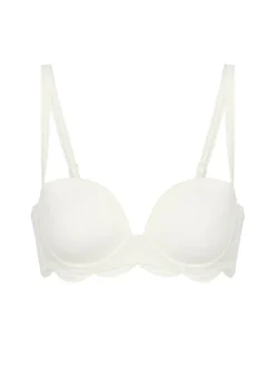 Soutien-gorge sans-bretelles décolleté plongeant - Naturel