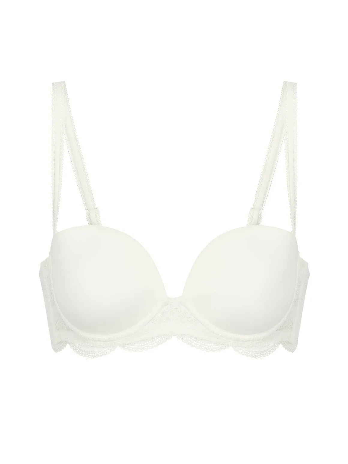 Soutien-gorge sans-bretelles décolleté plongeant - Naturel